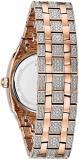 Bulova Men's Phantom Crystal Quartz Watch with Stainless Steel Strap, Rose Gold, 22 (Model: 98B324)