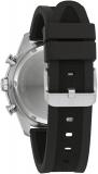 Bulova 98A258 Black Dial Black Silicone Strap Chronograph 42mm Men's Watch