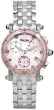 Bulova Women's 63P02 Pink Chronograph Dial Pink Bezel Watch