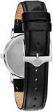 Bulova Classic Quartz Ladies Watch, Stainless Steel with Black Leather Strap Diamond , Silver-Tone (Model: 96P192)