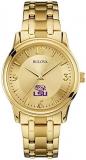 Bulova Men's LSU Tigers Louisiana State Gold Watch Gold Circle Watch