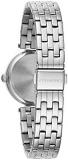 Caravelle by Bulova Modern Quartz Ladies Watch, Stainless Steel Crystal , Silver-Tone (Model: 43L210)