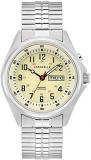 Caravelle Traditional Quartz Mens Stainless Steel Expansion Light Up