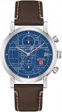 Bulova Frank Lloyd Wright Coonley House 6-Hand Chronograph Quartz Watch, Brown Leather Strap Style: 96B367