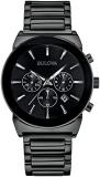 Bulova Men's Modern Black Ion Plated Chronograph Quartz Watch Style: 98B215