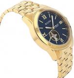 Bulova Men's Goldtone Automatic Bracelet Watch, Blue Dial