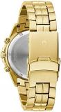 Bulova Men's Marine Star Gold Chronograph Stainless Steel Watch, Black Dial Style: 98B406