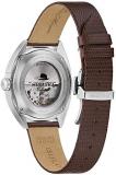 Bulova Men's Frank Sinatra 'Fly Me to The Moon' Brown Leather Strap and Silver-White Dial Watch 96B347
