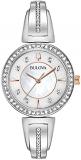 Bulova Ladies' Crystal Accented Gift Set with 3-Hand Quartz Watch and Circle Pendant Necklace, Mother-of-Pearl Dial