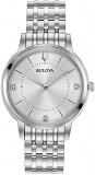 Bulova Classic Quartz Ladies Watch, Stainless Steel Diamond , Silver-Tone (Model...