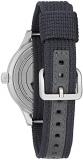 Bulova Men's Archive Series MIL-SHIPS-W-2181 Stainless Steel 3-Hand Hack Automatic Watch, Grey Nylon Strap and Black Matte Dial Style: 98A266