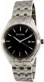 Bulova 96B265 Black Date Dial Silver Tone Classic Men's Watch