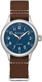 Bulova Men's Military A11 Stainless Steel 3-Hand Hack Automatic Watch, Brown Leather Strap and Blue Dial Style: 96A282