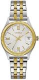 Caravelle by Bulova Ladies' Dress Quartz Two-Tone Stainless Steel Watch, Silver-White Dial Style: 45M112