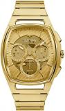 Bulova Men's CURV Chronograph Gold-Tone Stainless Steel Bracelet Watch 97A160