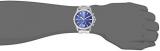 Caravelle by Bulova Men's Sport Chronograph Quartz Silver Tone Stainless Steel Watch, Blue Dial Style: 43A145