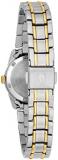 Bulova Ladies' Classic Two-Tone Stainless Steel 3-Hand Calendar Date Quartz Watch, Silver-White Dial (Style: 98M105)