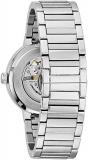 Bulova Men's Modern 3-Hand Automatic Watch, Open Aperture Dial and Edge to Edge Crystal