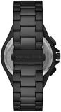 Michael Kors Men's Lennox Chronograph, Black-Tone Stainless Steel Watch, MK8941, Black, Bracelet