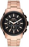 Michael Kors Men's Kyle Quartz Watch with Stainless Steel Strap, Rose Gold, 24 (...