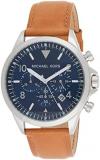 Michael Kors Men's Analogue Quartz Watch with Leather Strap MK8830, Blue, MK8830-AMZUK