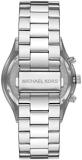 Michael Kors Slim Runway Chronograph Stainless Steel Watch and PVC Bracelet Set (Model: MK1056SET)