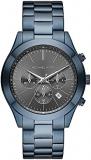 Michael Kors Men's Slim Runway Quartz Watch with Stainless Steel Strap, Blue, 22 (Model: MK8918)
