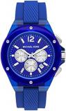 Michael Kors Lennox Chronograph Blue Translucent Nylon and Silicone Watch (Model...
