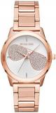 Michael Kors MK3673 Women's Hartman Shades Rose Gold Tone Stainless Steel White Dial Watch