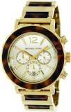Michael Kors Women's MK5790 Chronograph Tortoise Gold Tone Watch