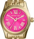 Michael Kors Mini Lexington Pink Dial Gold-Tone Ladies Watch MK3270