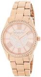 Michael Kors Women's Heather Rose Gold-Tone Crystal Pave Dial Bracelet Watch MK7074