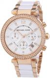Michael Kors Women's MK5774 Parker Gold-Tone and White Watch