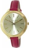 Michael Kors Women's Leather Slim Runway Watch, Gold/Pink, One Size