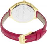 Michael Kors Women's Leather Slim Runway Watch, Gold/Pink, One Size