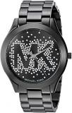 Michael Kors Women's Slim Runway Logo Black Watch MK3589