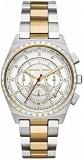 Michael Kors MK6445 Silver Dial Two Tone Stainless Chronograph Women's Watch