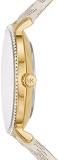 Michael Kors Women's Pyper Stainless Steel Quartz Watch with PVC Strap, White, 14 (Model: MK1037)