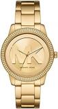 Michael Kors Women's Tibby Three-Hand Gold-Tone Stainless Steel Watch MK6879