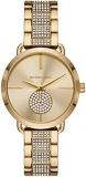 Michael Kors Women's Portia Quartz Watch with Stainless Steel Strap, Gold, 16 (M...