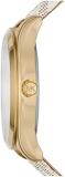 Michael Kors MK2861 Gold Tone Dial Cream White Leather Logo Band Jaycie Three-Hand Women's 33MM Watch