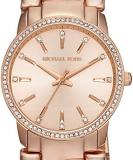 Michael Kors Women's Lady Nini Stainless Steel Quartz Watch with Stainless-Steel-Plated Strap, Rose Gold, 18 (Model: MK3236)
