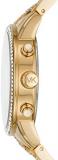 Michael Kors Women's Ritz Quartz Watch with Stainless Steel Strap, Gold, 20 (Model: MK6937)