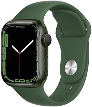 Apple Watch Series 7 (GPS, 41MM) - Green Aluminum Case with Clover Sport Band (Renewed)