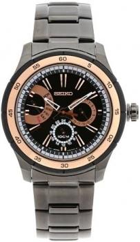 SEIKO Men's SNT025 Anodized Black Stainless Steel Case and Bracelet Watch