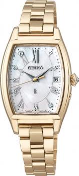 SEIKO SSQW074 [LUKIA Grow Solar Radio Correction Metal Band Leather Band Included edenworks Collaboration Limited Model] Watch Imported from Japan Feb 2023 Model, gold