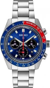 Seiko Prospex Speedtimer Solar Chronograph SSC913, Blue dial with Sunray Finish and red Accents