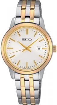 Seiko Classic Quartz White Dial Two-Tone Ladies Watch SUR410