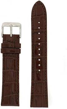 Seiko Genuine Textured Brown Leather Alligator Grain, No Color, Size No Size