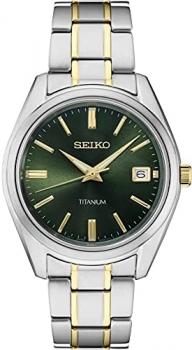 SEIKO Mens Essential TI TT Green Dia